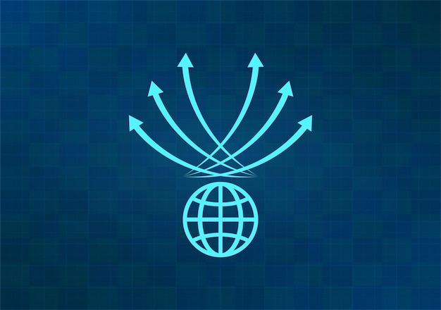 Ilustración vectorial en fondo azul