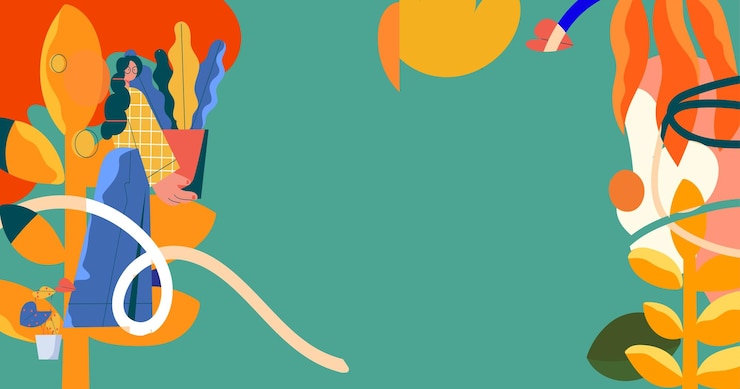 Vector ilustración vectorial de fondo boho abstracta estética formas de colores dinámicos líneas y garabates