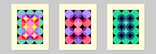 Ilustración vectorial de fondo de carteles geométricos abstractos