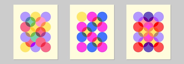 Ilustración vectorial de fondo de carteles geométricos abstractos