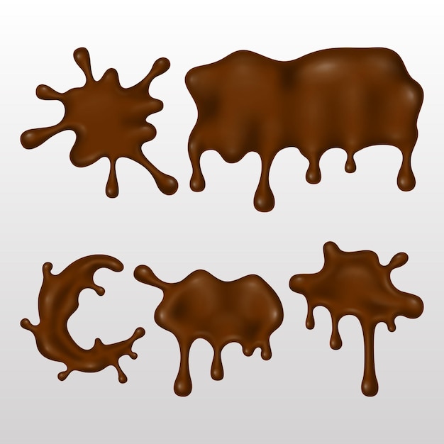 Ilustración vectorial de fondo de chocolate con goteo de chocolate
