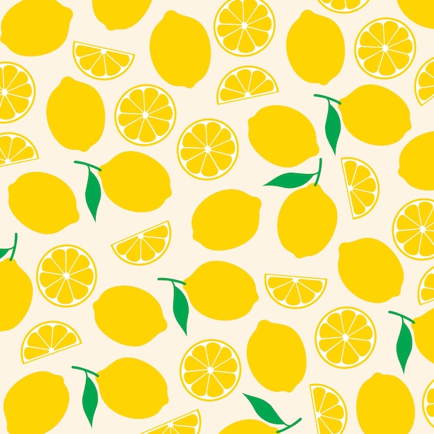 Ilustración vectorial de fondo de color de frutas de limón