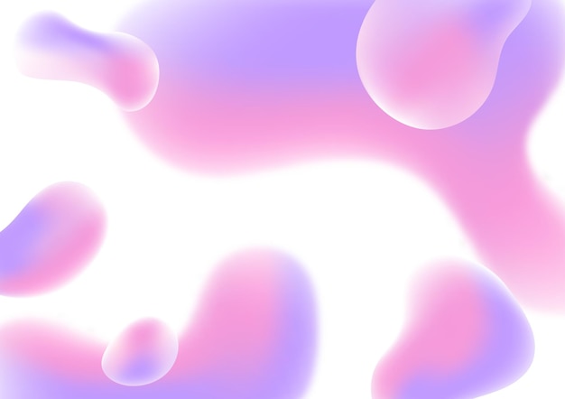 Ilustración vectorial de fondo de color rosa con forma de fluido abstracto y gradiente borroso