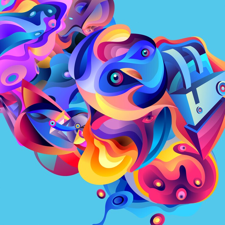 Vector ilustración vectorial fondo colorido fluido abstracto