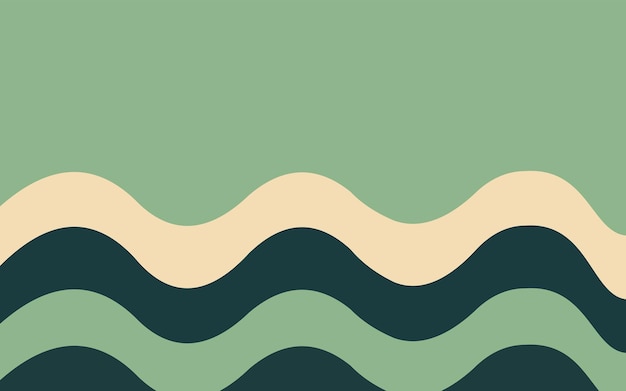 ilustración vectorial de un fondo con un concepto abstracto estampado con olas del mar