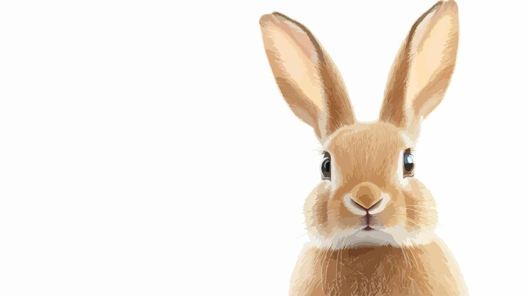 Vector ilustración vectorial de fondo del conejo de pascua aislada