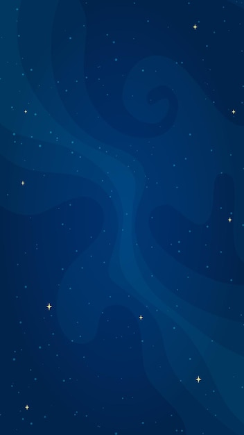 Ilustración vectorial de fondo de dibujos animados del espacio exterior Sistemas de estrellas brillantes abstractas en el espacio exterior en