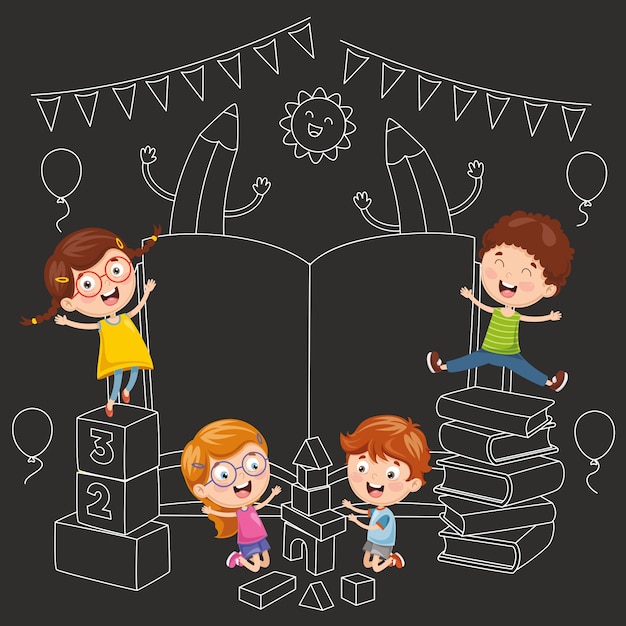 Ilustración vectorial de fondo de educación