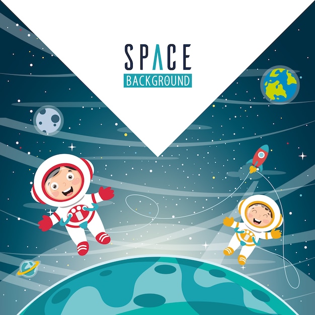 Ilustración vectorial de fondo del espacio