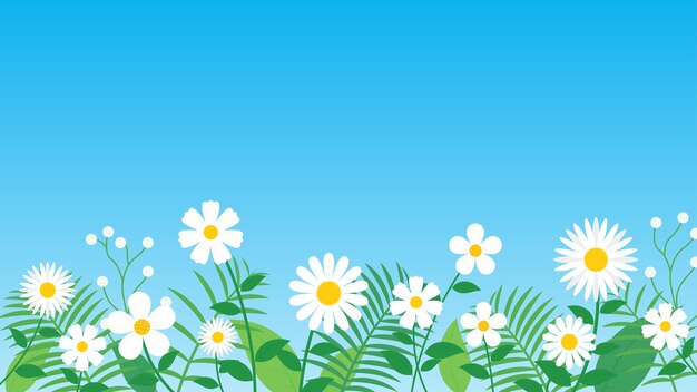 Vector ilustración vectorial del fondo floral de primavera