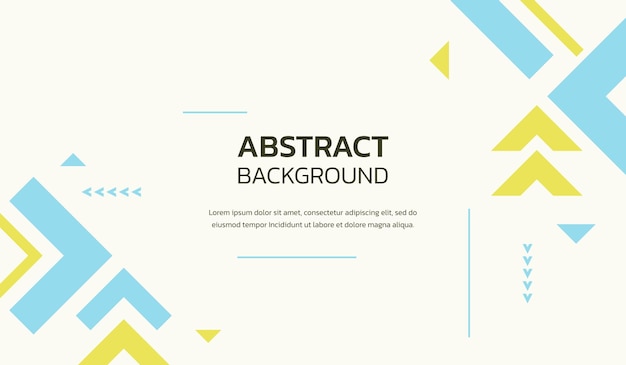 Ilustración vectorial de fondo geométrico abstracto azul y amarillo