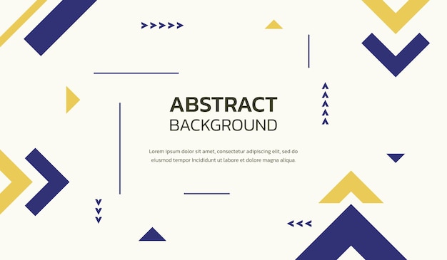 Ilustración vectorial de fondo geométrico abstracto azul y amarillo