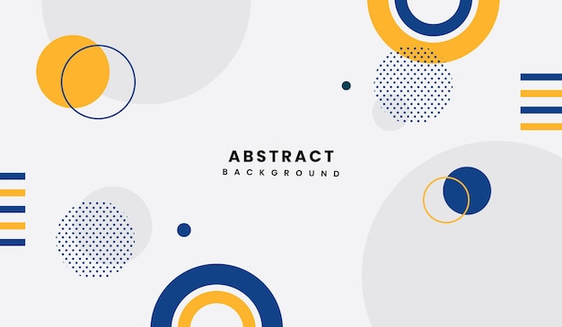 Ilustración vectorial de fondo geométrico abstracto azul y amarillo