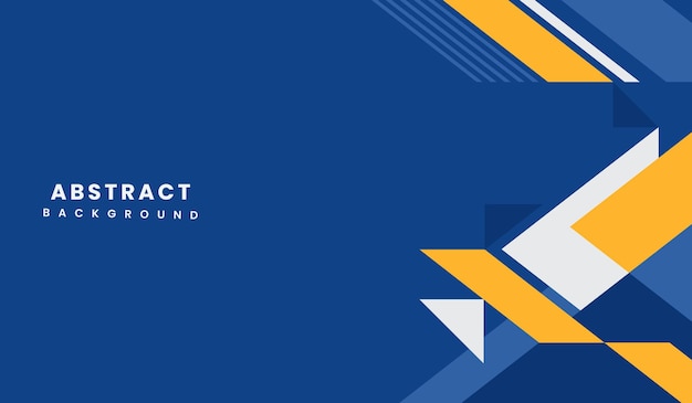 Ilustración vectorial de fondo geométrico abstracto azul y amarillo