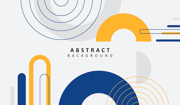 Ilustración vectorial de fondo geométrico abstracto azul y amarillo