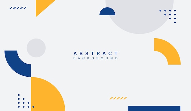 Ilustración vectorial de fondo geométrico abstracto azul y amarillo