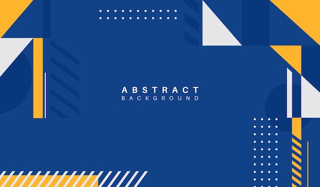 Ilustración vectorial de fondo geométrico abstracto azul y amarillo