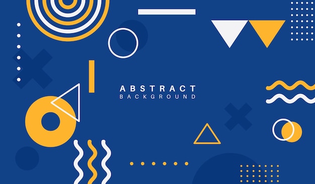Ilustración vectorial de fondo geométrico abstracto azul y amarillo