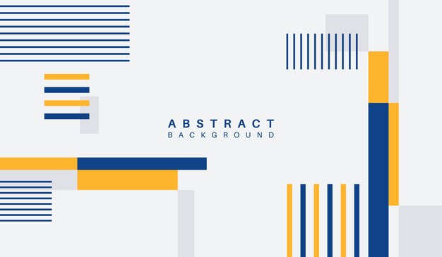 Ilustración vectorial de fondo geométrico abstracto azul y amarillo