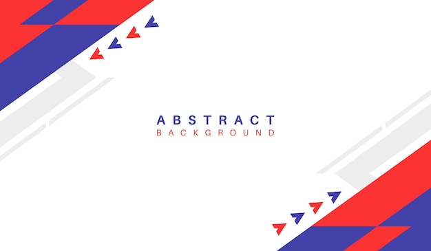 Ilustración vectorial de fondo geométrico abstracto azul y rojo