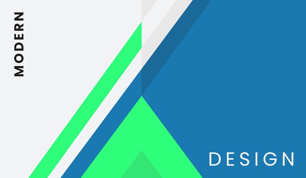 Ilustración vectorial de fondo geométrico abstracto azul y verde