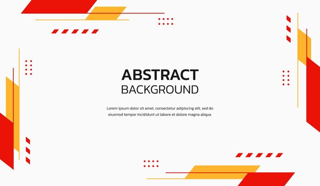 Ilustración vectorial de fondo geométrico abstracto rojo y amarillo
