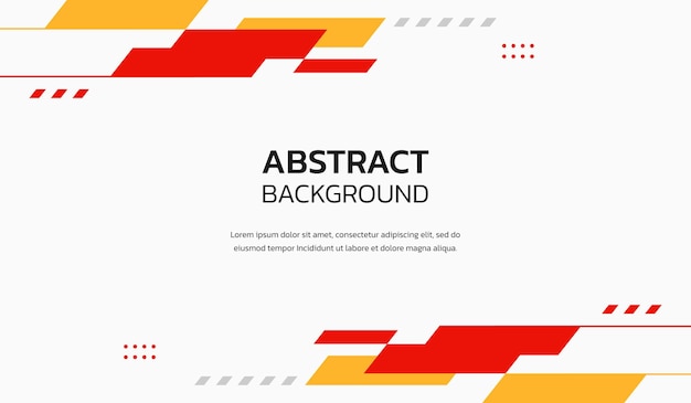 Ilustración vectorial de fondo geométrico abstracto rojo y amarillo