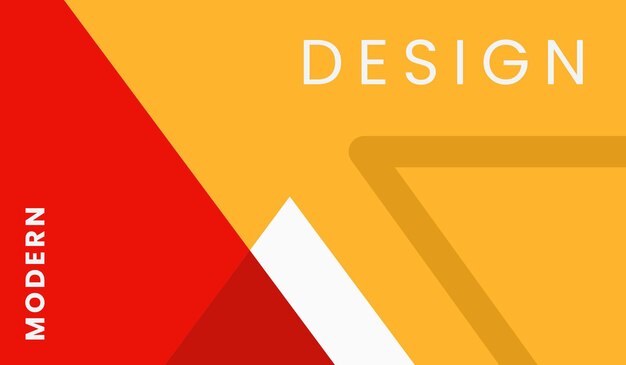 Ilustración vectorial de fondo geométrico abstracto rojo y amarillo