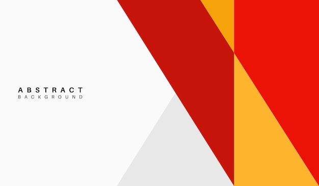 Ilustración vectorial de fondo geométrico abstracto rojo y amarillo