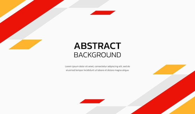 Ilustración vectorial de fondo geométrico abstracto rojo y amarillo