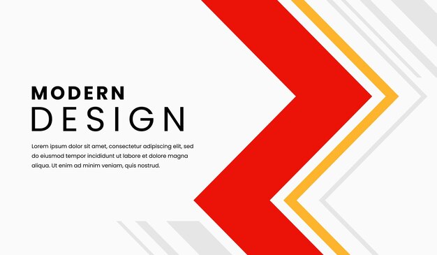 Ilustración vectorial de fondo geométrico abstracto rojo y amarillo