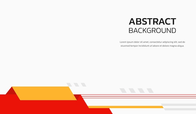 Ilustración vectorial de fondo geométrico abstracto rojo y amarillo