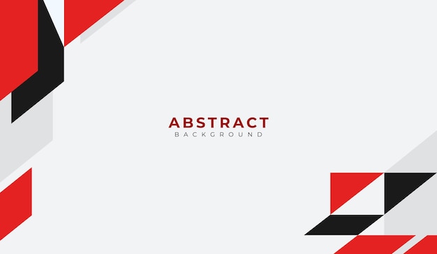 Ilustración vectorial de fondo geométrico abstracto en rojo y negro
