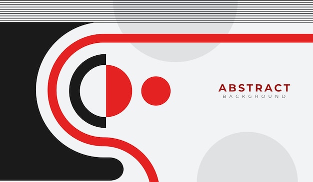 Ilustración vectorial de fondo geométrico abstracto en rojo y negro