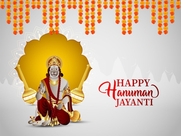 Ilustración vectorial de fondo hanuman jayanti