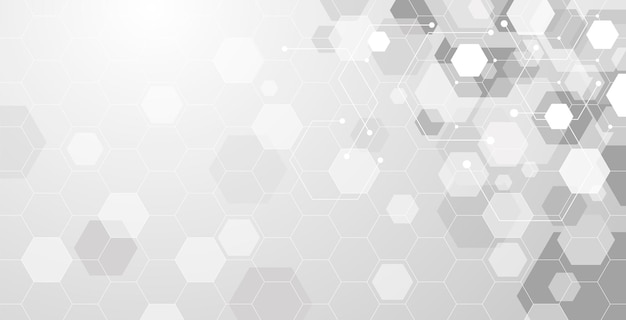 Ilustración vectorial de fondo hexagonal abstracta