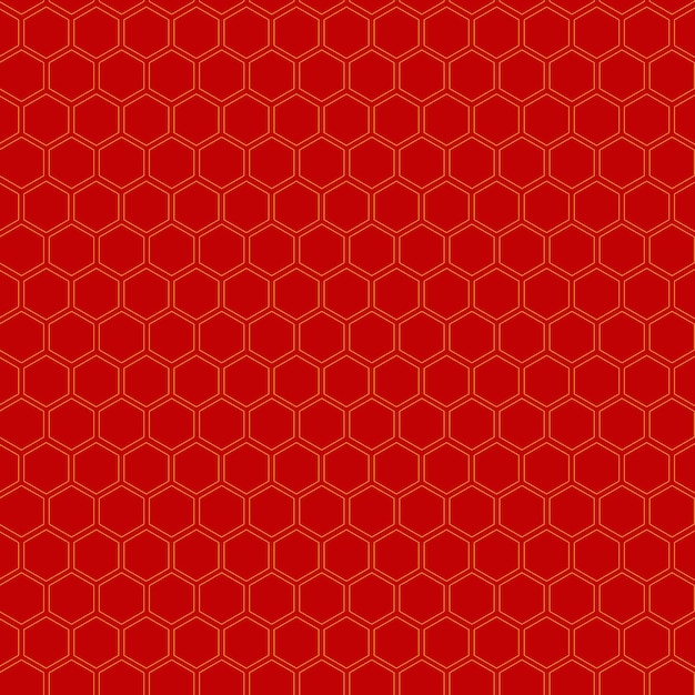 Ilustración vectorial de fondo de hexágono de panal rojo