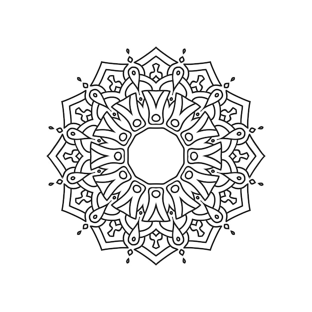 Ilustración vectorial de fondo del mandala islámico