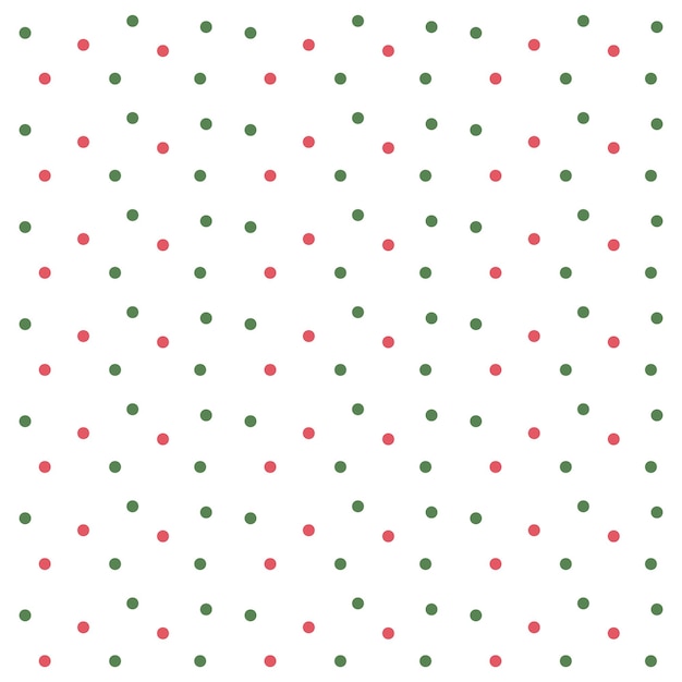 Ilustración vectorial de fondo de Navidad con puntos de colores rojos y verdes