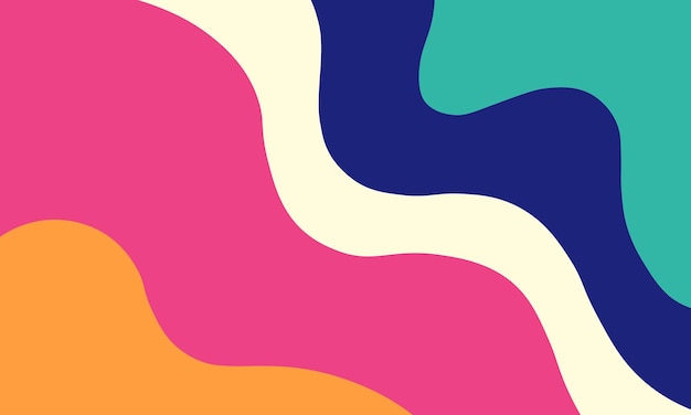 Ilustración vectorial de fondo de ondas de colores abstractas
