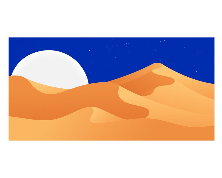 Vector ilustración vectorial de fondo del paisaje desértico