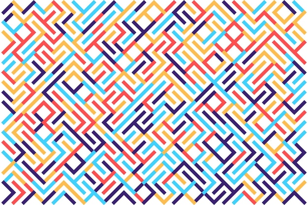 Ilustración vectorial de fondo de patrón de laberinto de colores