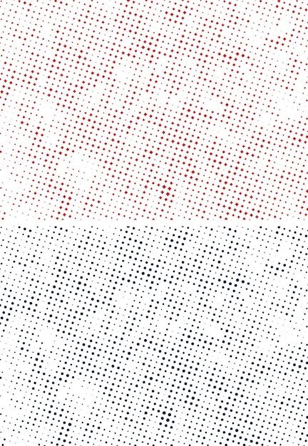 Ilustración vectorial de fondo de patrón de medio tono rojo y negro con efecto de punto de medio tono con texto cuadrado