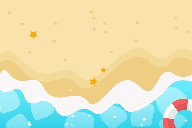 Ilustración vectorial de fondo de la playa de verano