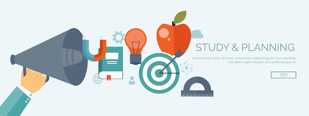 Ilustración vectorial fondos planos establecer educación a distancia cursos en línea escuela web