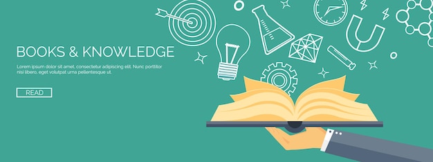 Ilustración vectorial fondos planos establecer educación a distancia cursos en línea escuela web