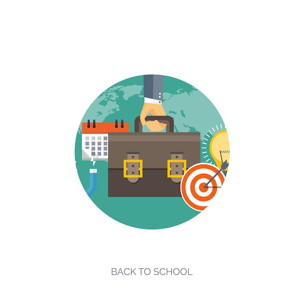 Ilustración vectorial fondos planos establecer educación a distancia cursos en línea escuela web