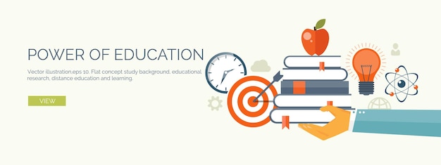 Ilustración vectorial fondos planos establecer educación a distancia cursos en línea escuela web