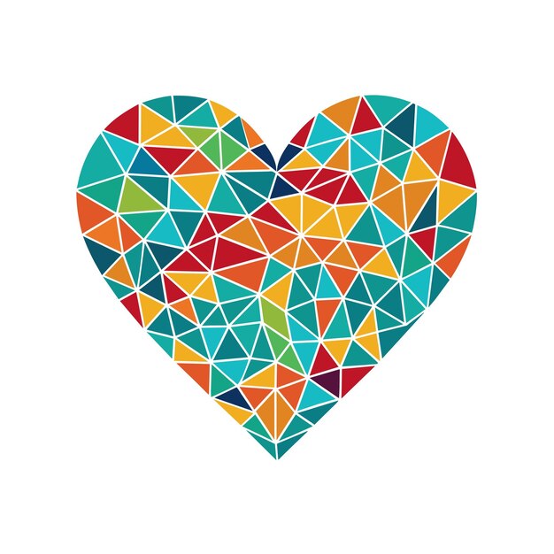 Ilustración vectorial en forma de corazón Concepto