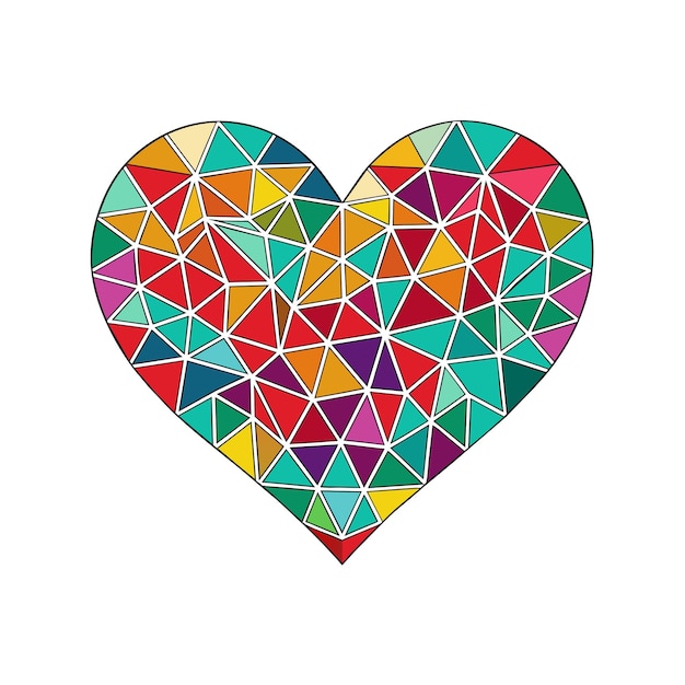 Ilustración vectorial en forma de corazón Concepto
